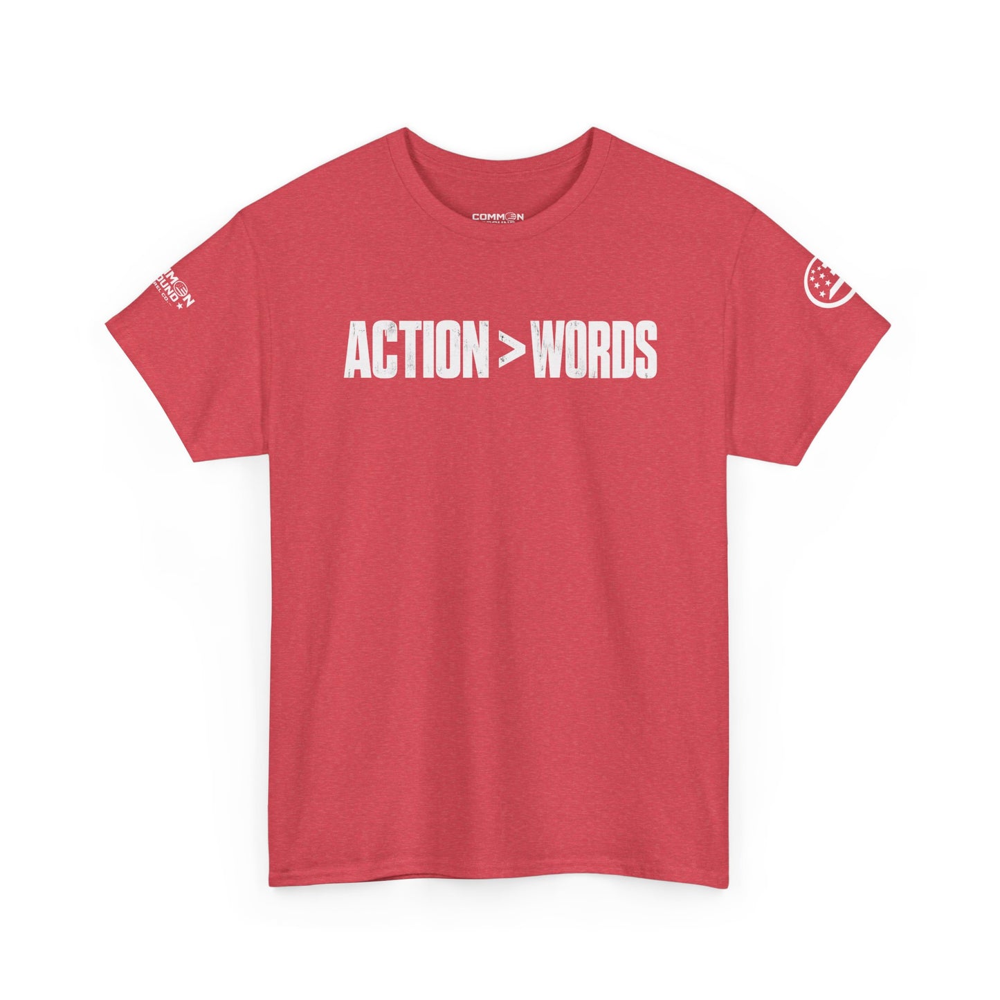 Action > Words Tee — Motivational Graphic T-Shirt