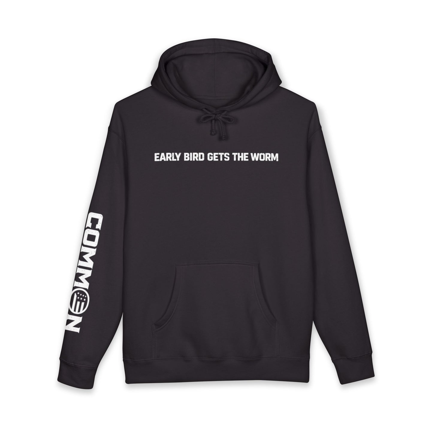 Early Bird Gets The Worm Hoodie — Casual Crew Pullover with Sleeve Logo
