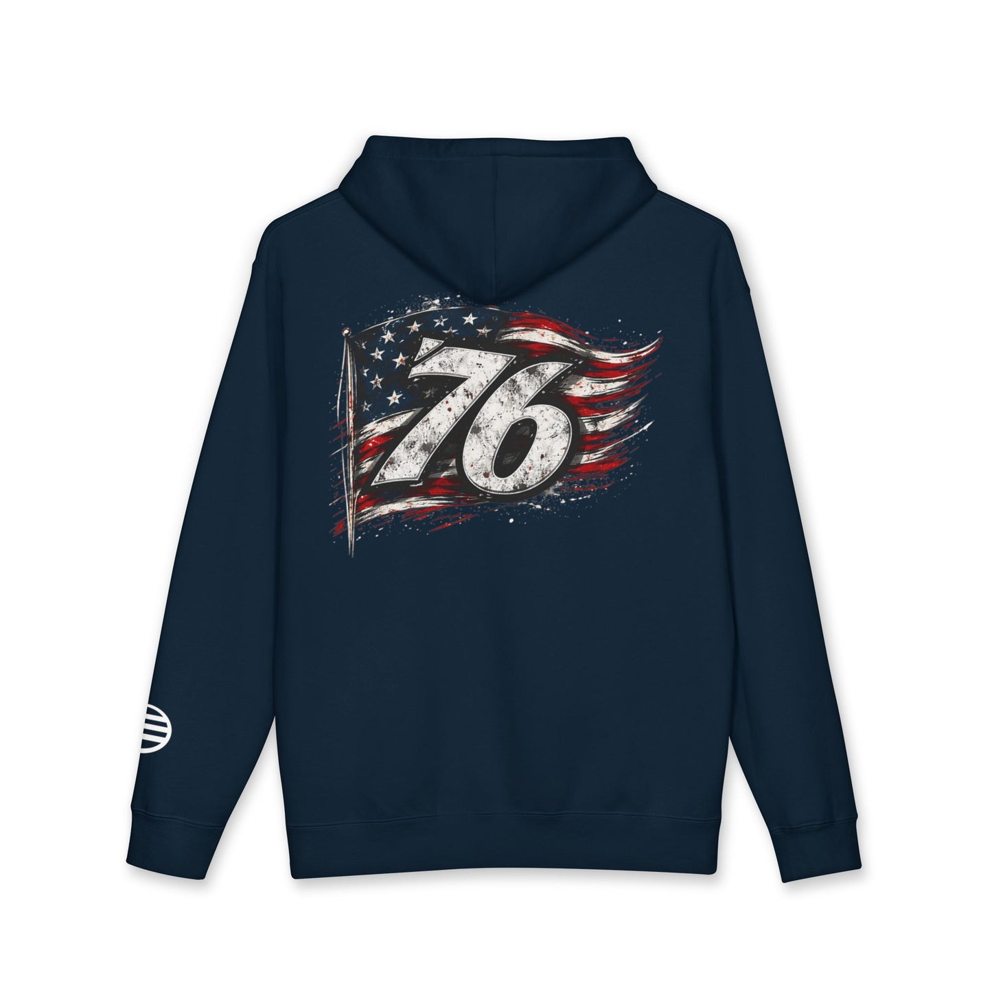 76 Flag Hoodie — Patriotic "76" American Flag Pullover