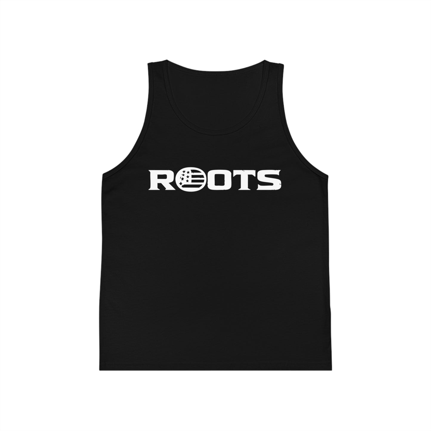 Kids' Roots Tank Top — Youth Graphic Jersey Tank with Globe 'ROOTS' Design