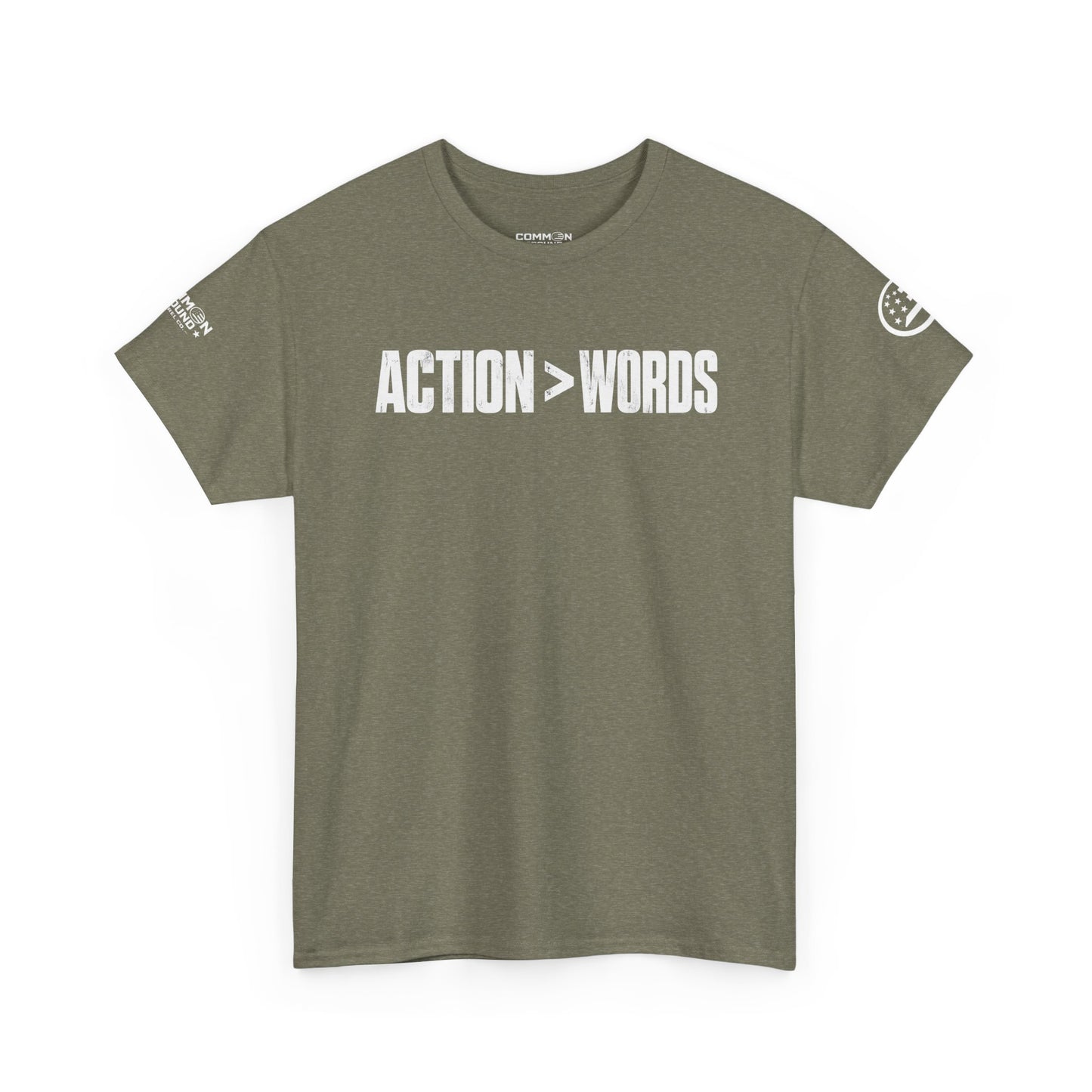 Action > Words Tee — Motivational Graphic T-Shirt