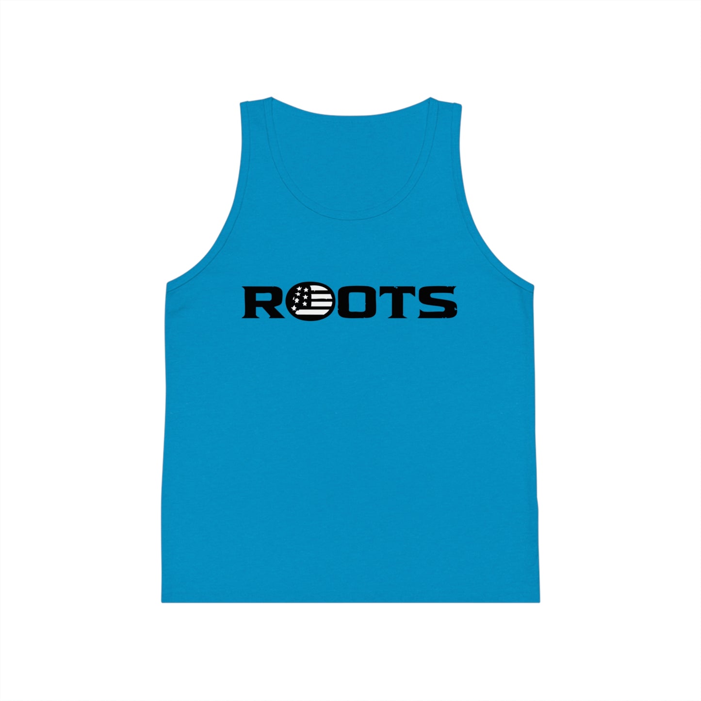 Kids' Roots Tank Top — Youth Graphic Jersey Tank with Globe 'ROOTS' Design
