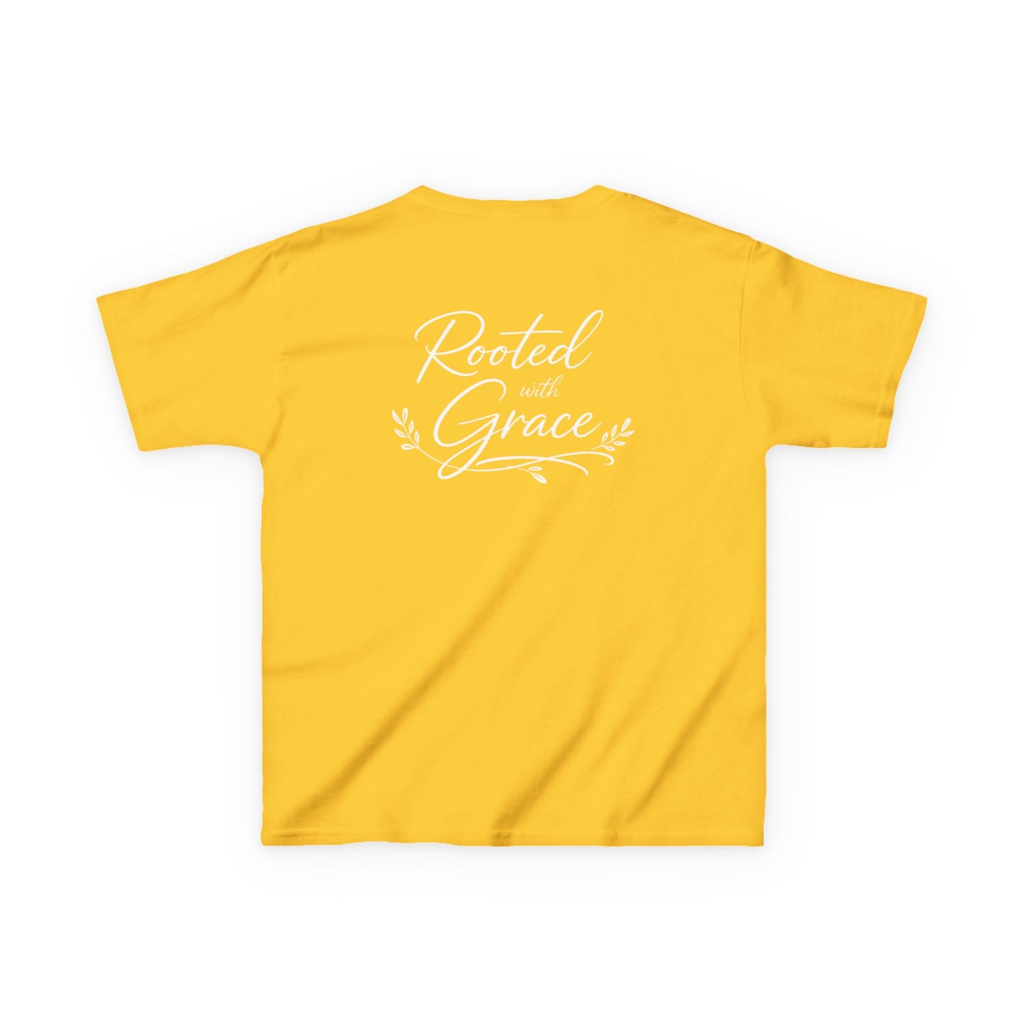 Kids T‑Shirt — "Rooted with Grace" Faith Tee (Black)