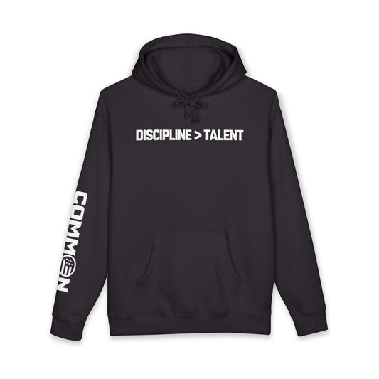 Discipline > Talent Hoodie — Motivational Fitness Pullover