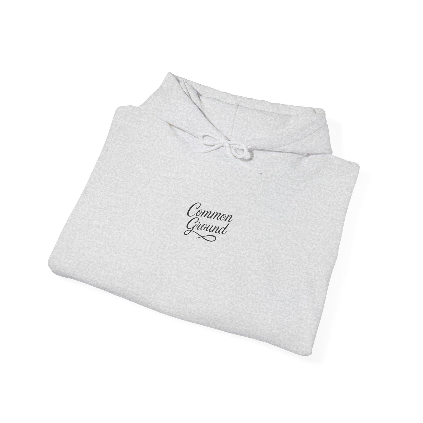 Common Ground Minimalist Logo Hoodie —  Pullover with Sleeve Emblem