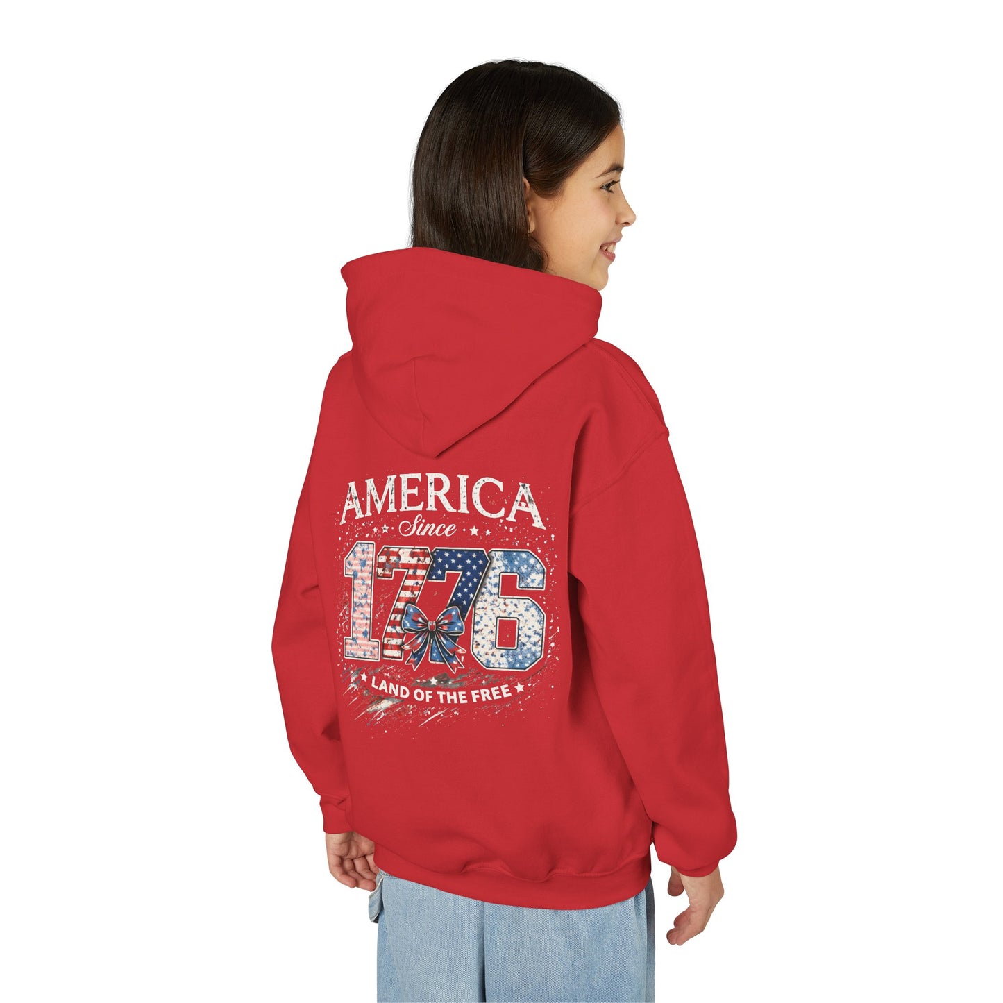 Youth Hoodie - "Roots" Front & "America Since 1776" Patriotic Back