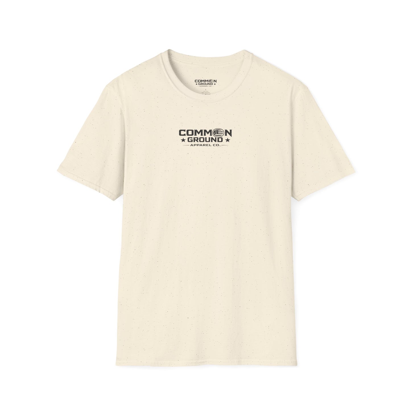 Common Ground Minimalist Logo T-Shirt — Unisex White Crewneck