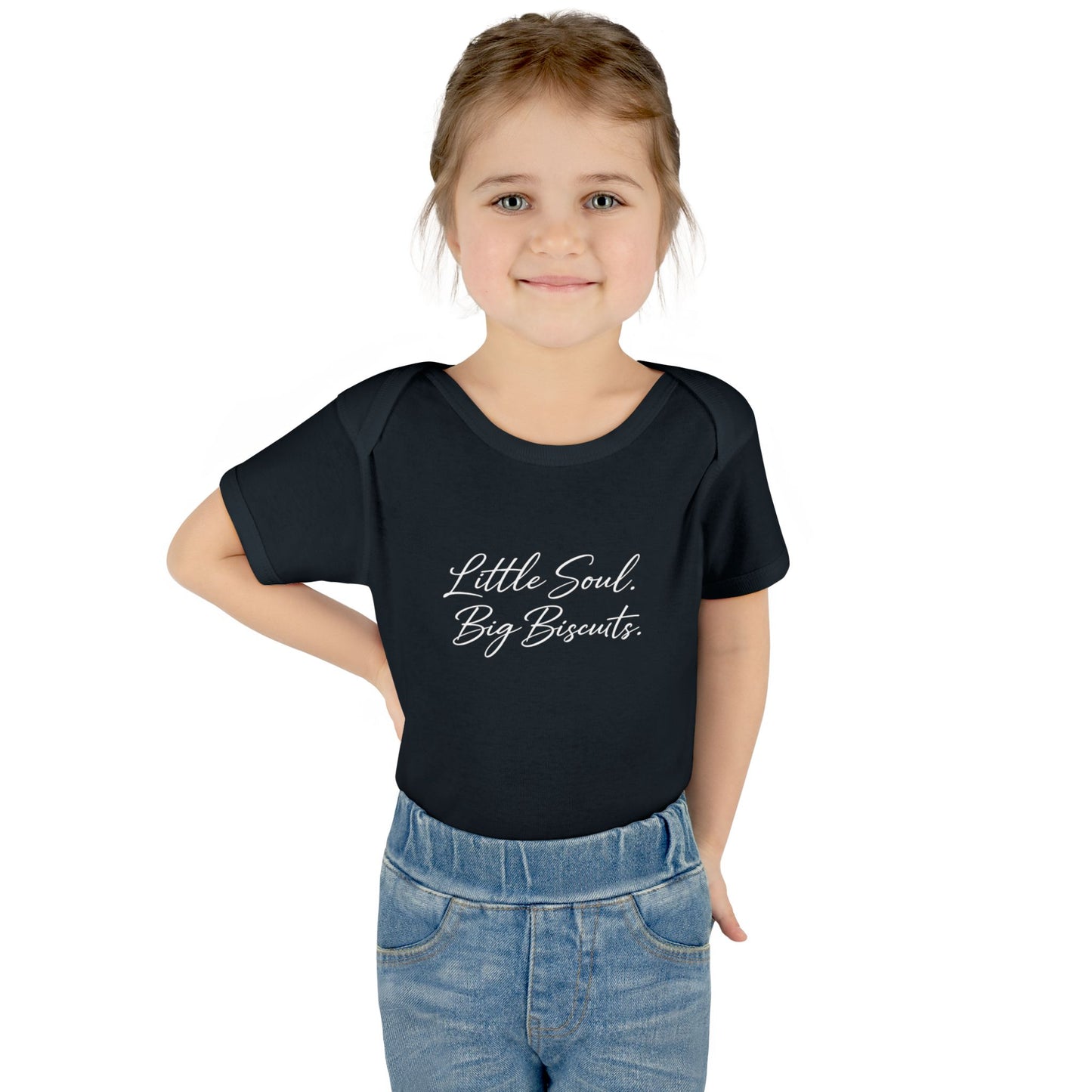Infant Bodysuit - "Little Soul. Big Biscuits." Baby Onesie | Cute Southern-Inspired Baby Shower Gift