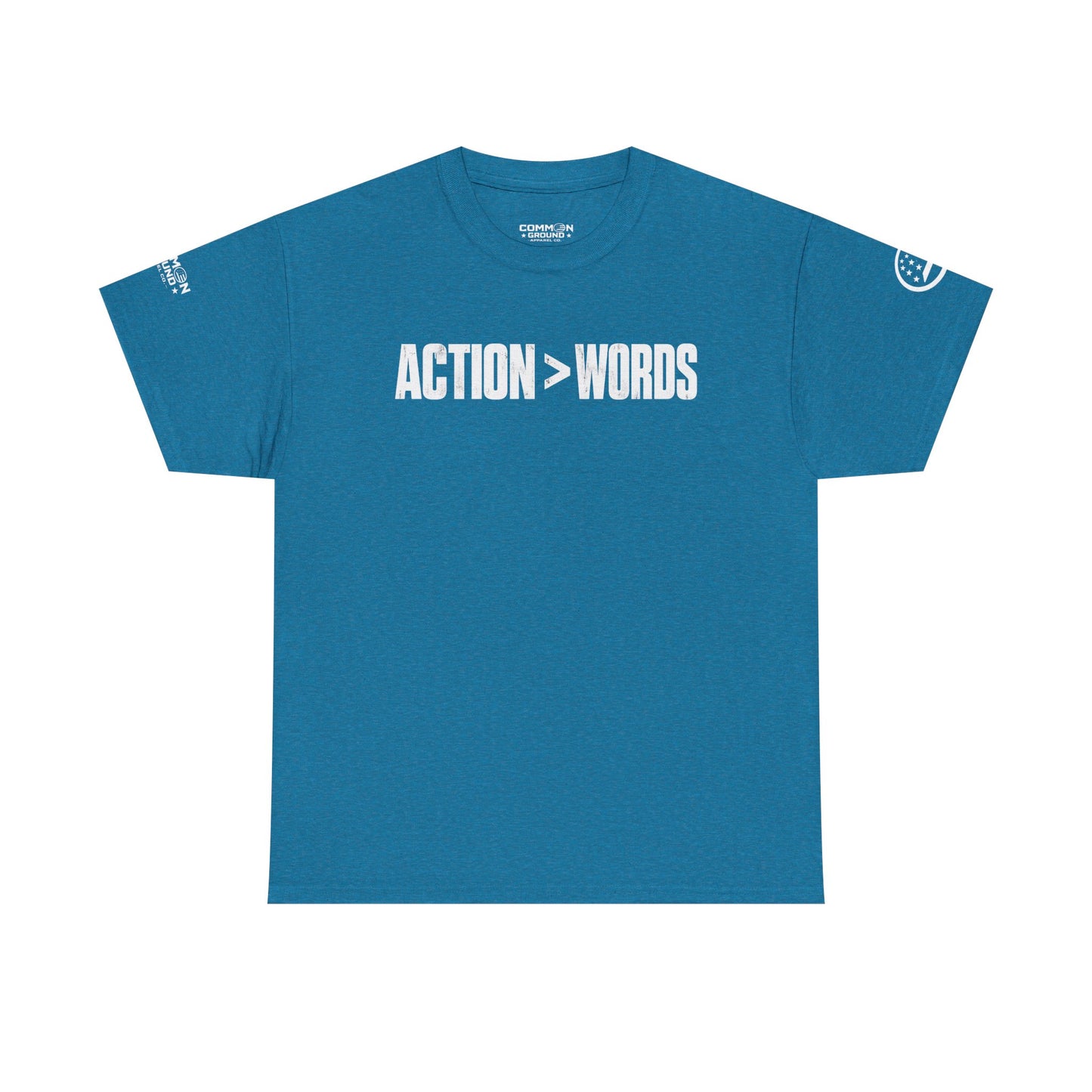 Action > Words Tee — Motivational Graphic T-Shirt