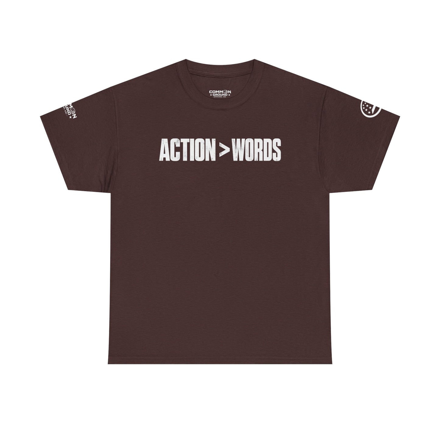 Action > Words Tee — Motivational Graphic T-Shirt