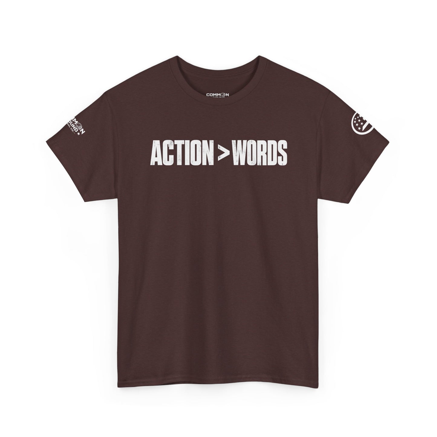 Action > Words Tee — Motivational Graphic T-Shirt
