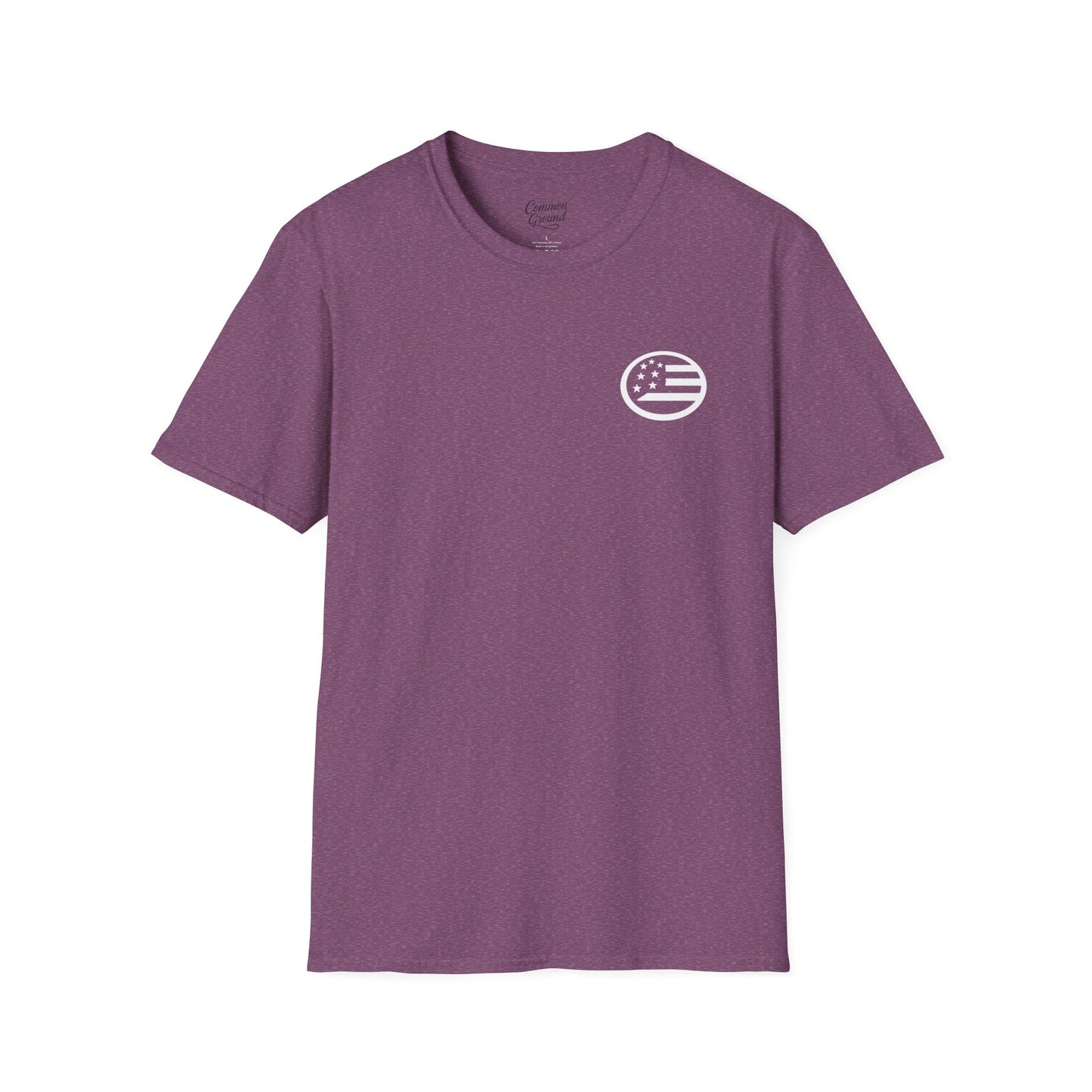 Grace Under Pressure T-Shirt — Minimal American Flag Chest Logo