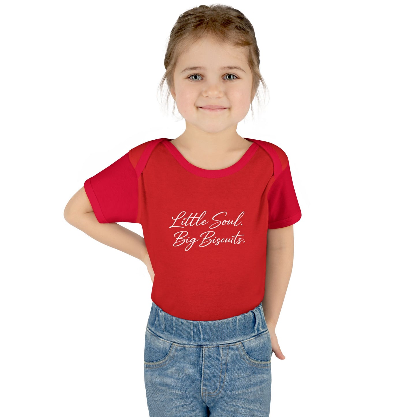 Infant Bodysuit - "Little Soul. Big Biscuits." Baby Onesie | Cute Southern-Inspired Baby Shower Gift