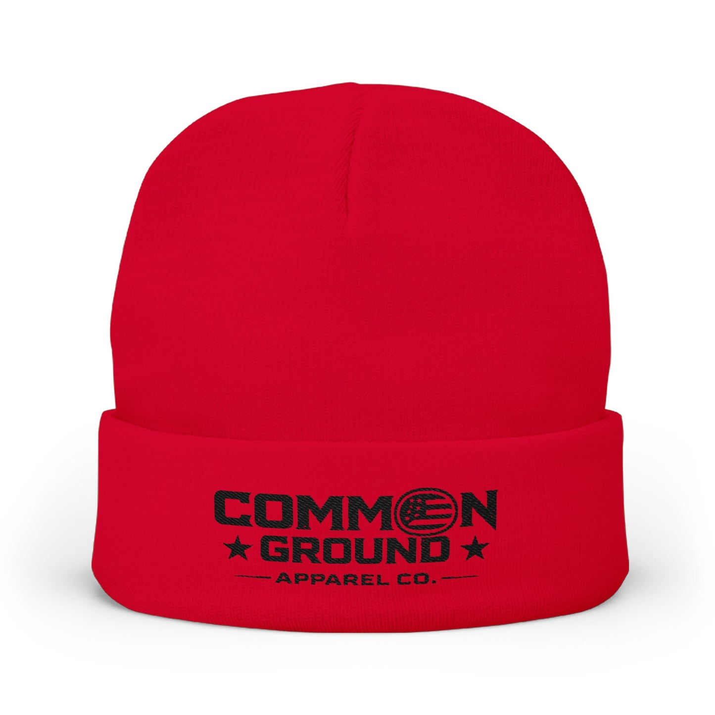 Embroidered 'Common Ground' Knit Beanie