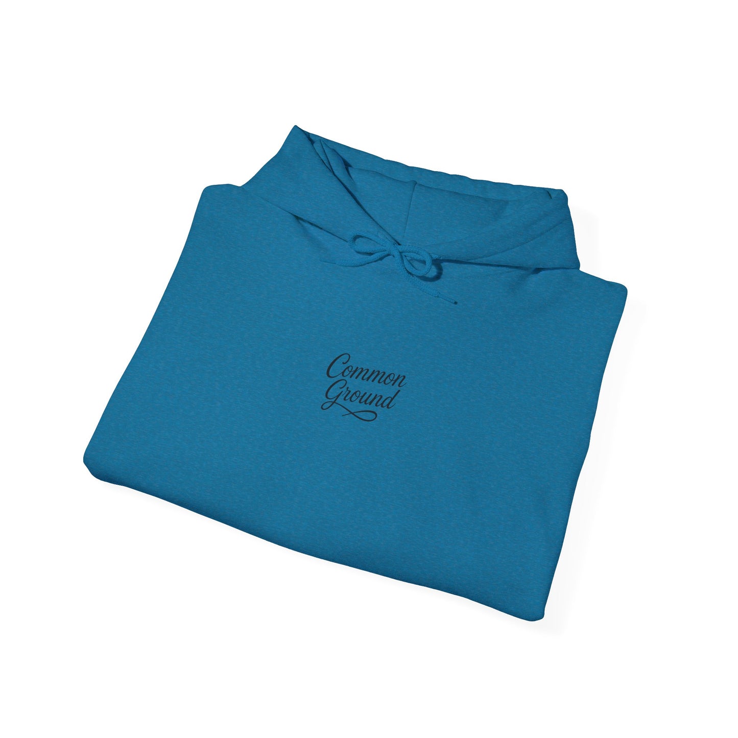 Common Ground Minimalist Logo Hoodie —  Pullover with Sleeve Emblem