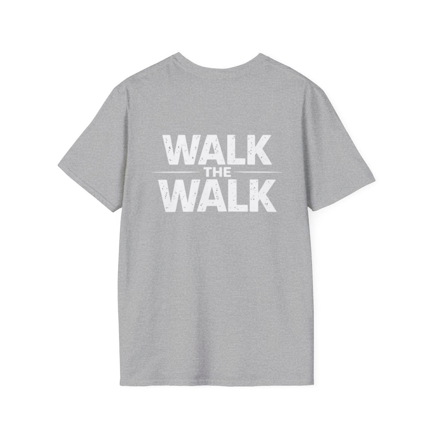 Walk The Walk T-Shirt — Motivational Graphic Tee with Badge Logo