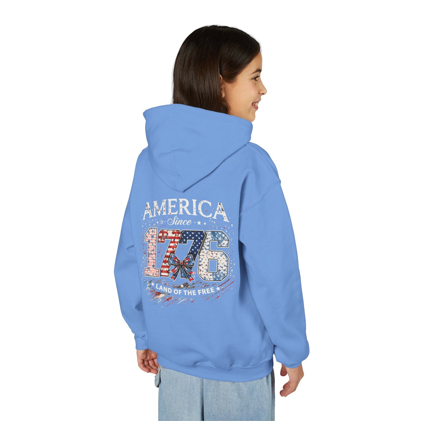 Youth Hoodie - "Roots" Front & "America Since 1776" Patriotic Back