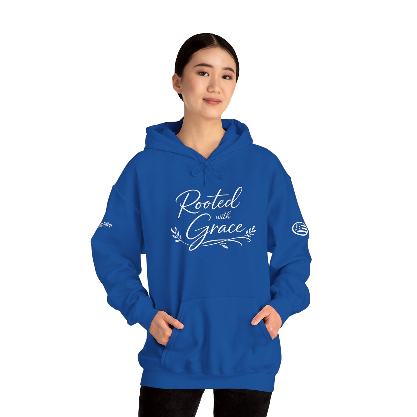Rooted with Grace Hoodie — Christian Faith Inspirational Pullover