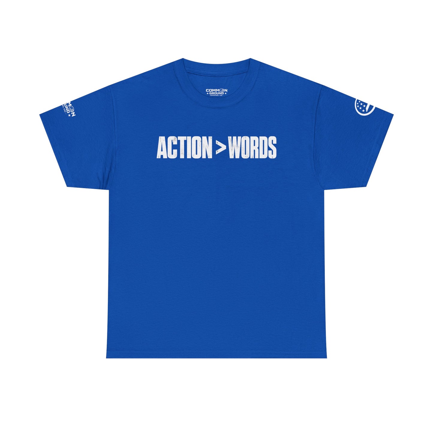 Action > Words Tee — Motivational Graphic T-Shirt