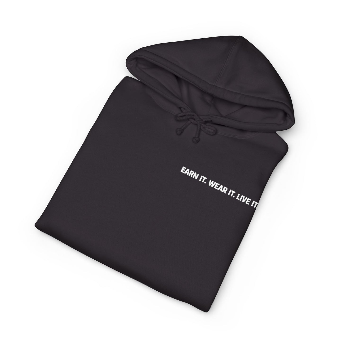 Ground Common Hoodie — 'Earn It. Wear It. Love It.' Graphic Pullover