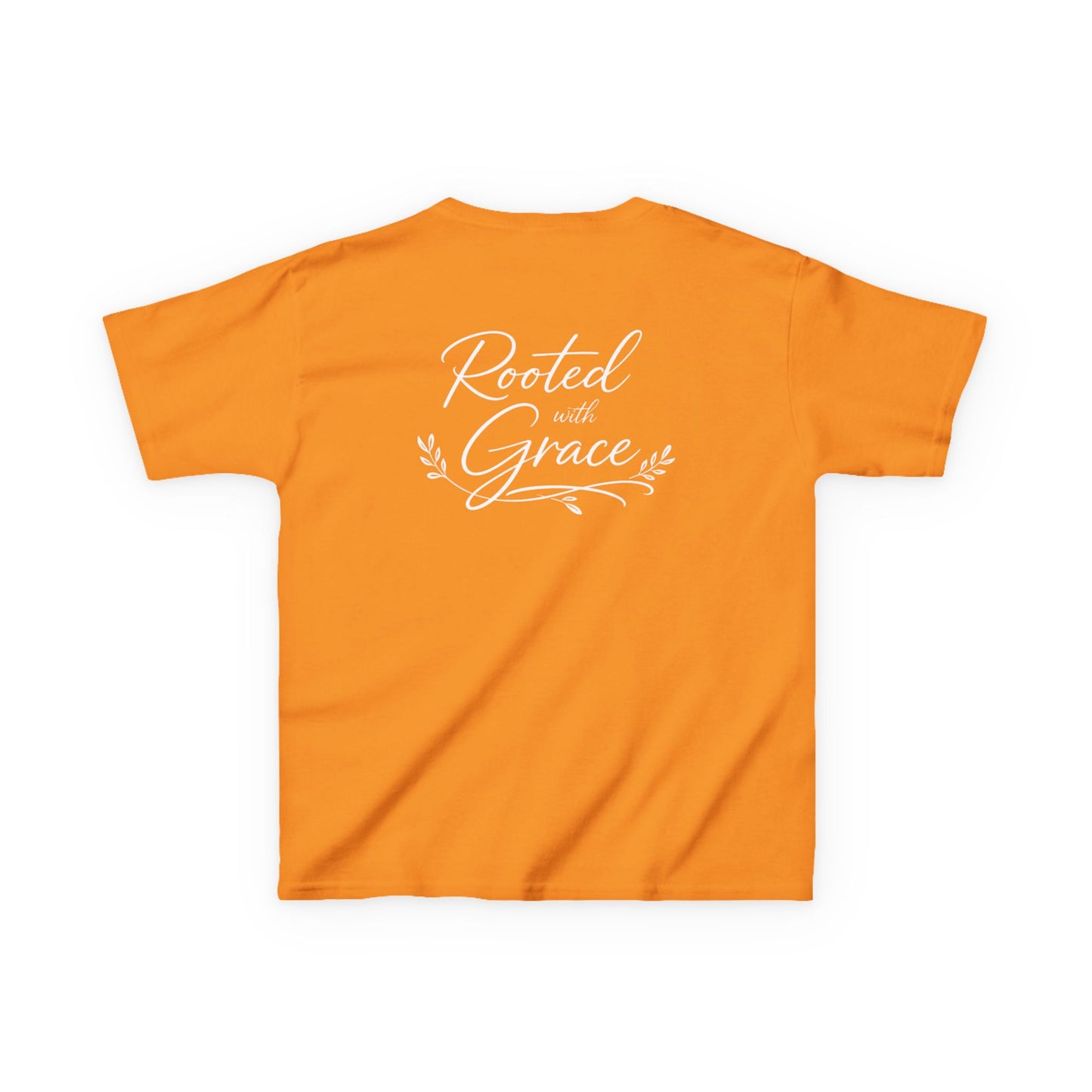 Kids T‑Shirt — "Rooted with Grace" Faith Tee (Black)