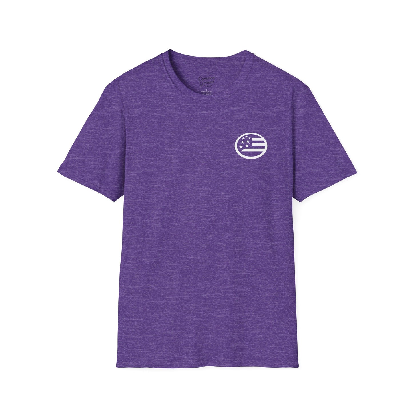 Grace Under Pressure T-Shirt — Minimal American Flag Chest Logo