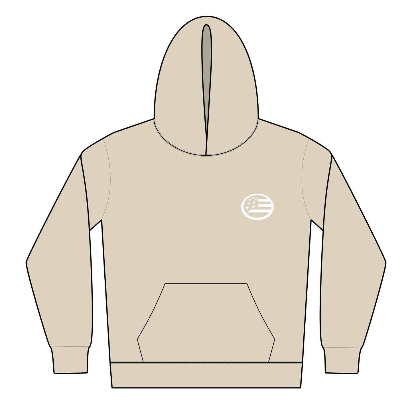 Youth Hoodie with American Wave Flag Chest Logo – Patriotic Kids Pullover