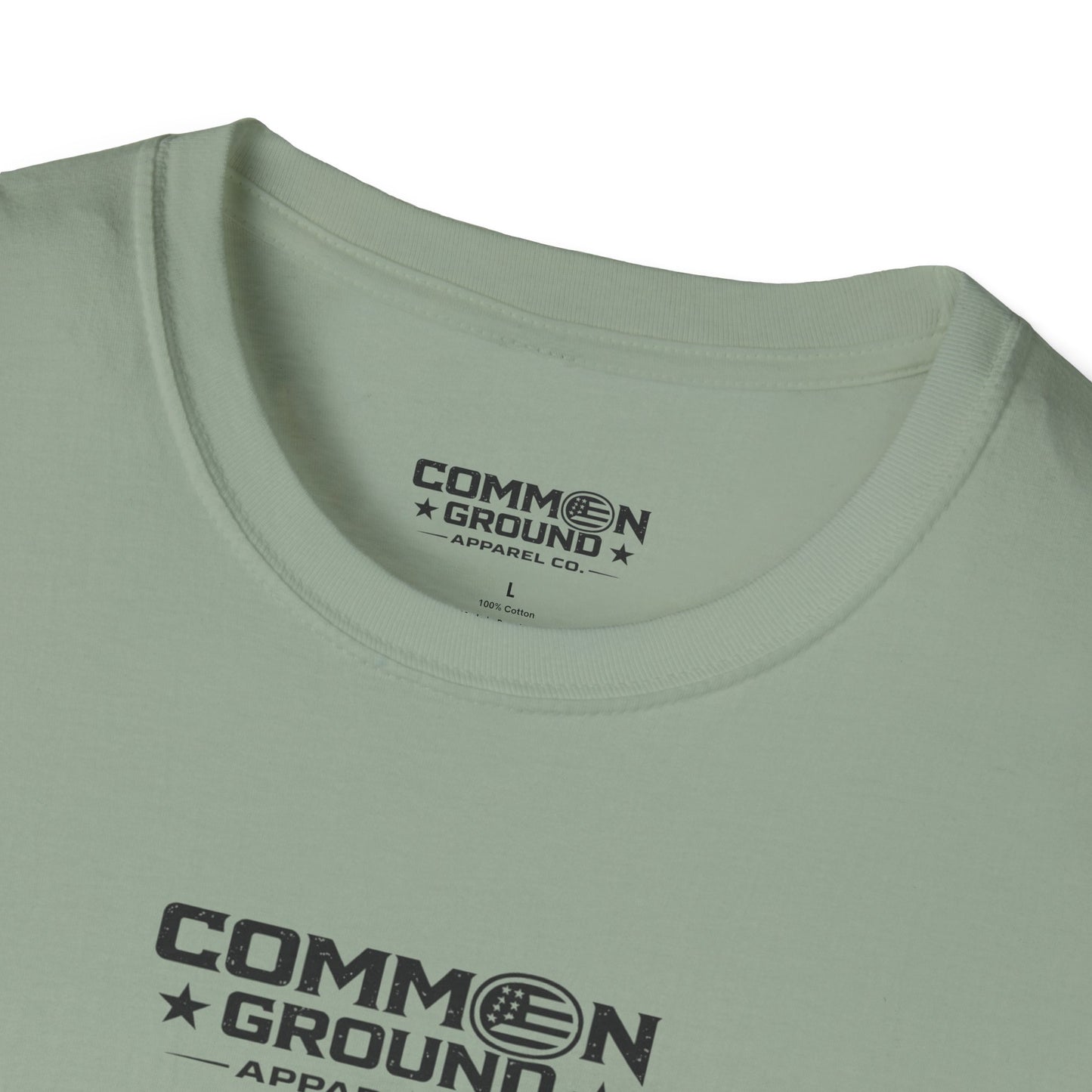 Common Ground Minimalist Logo T-Shirt — Unisex White Crewneck