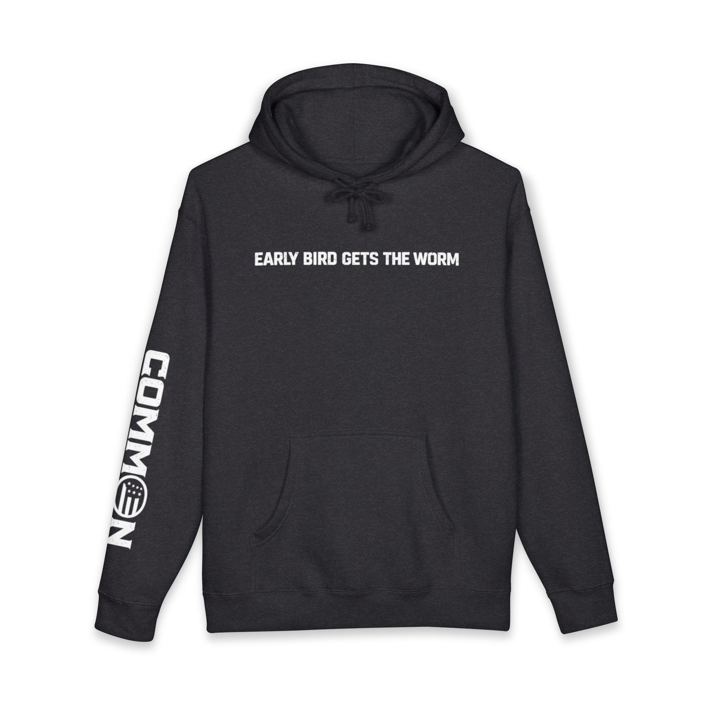 Early Bird Gets The Worm Hoodie — Casual Crew Pullover with Sleeve Logo