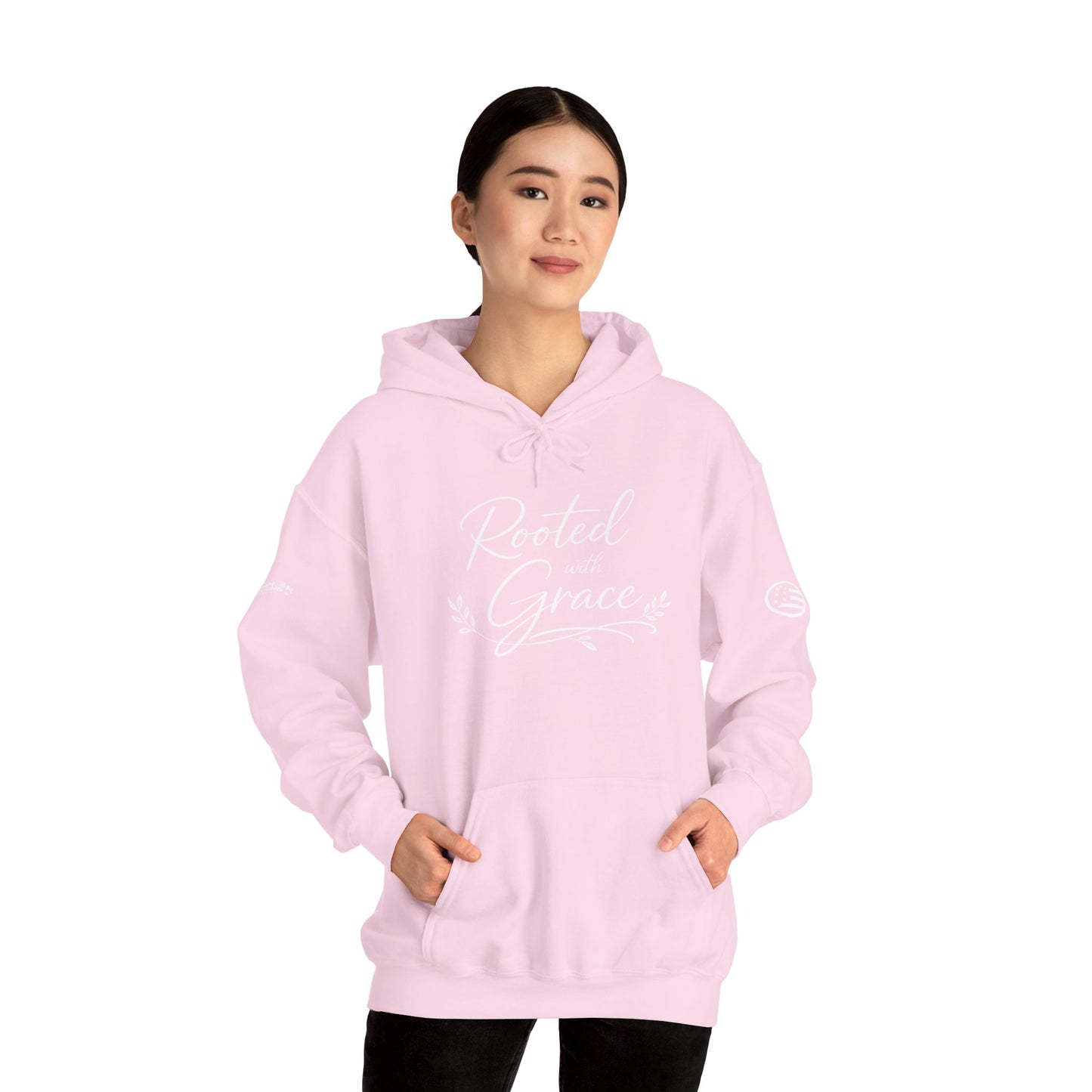 Rooted with Grace Hoodie — Christian Faith Inspirational Pullover