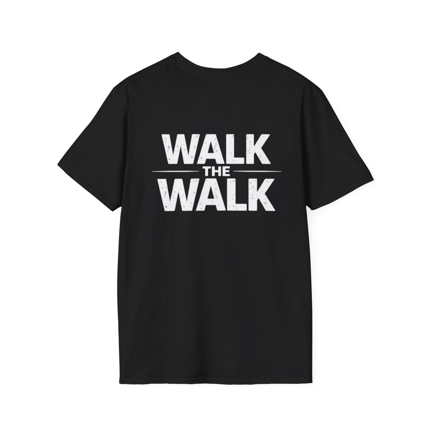 Walk The Walk T-Shirt — Motivational Graphic Tee with Badge Logo