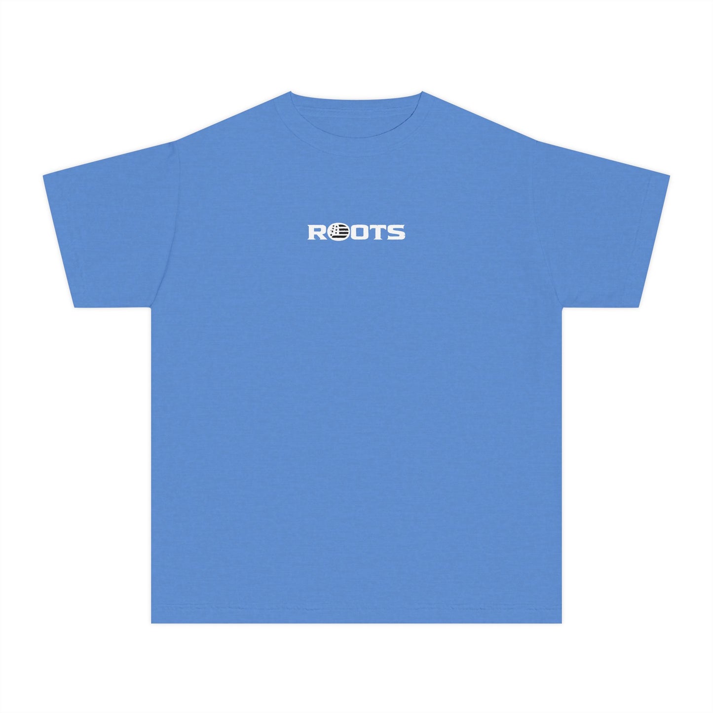 Youth Tee — "ROOTS" Front / "FREEDOM AIN'T FREE — NEVER WAS" Patriotic Graphic