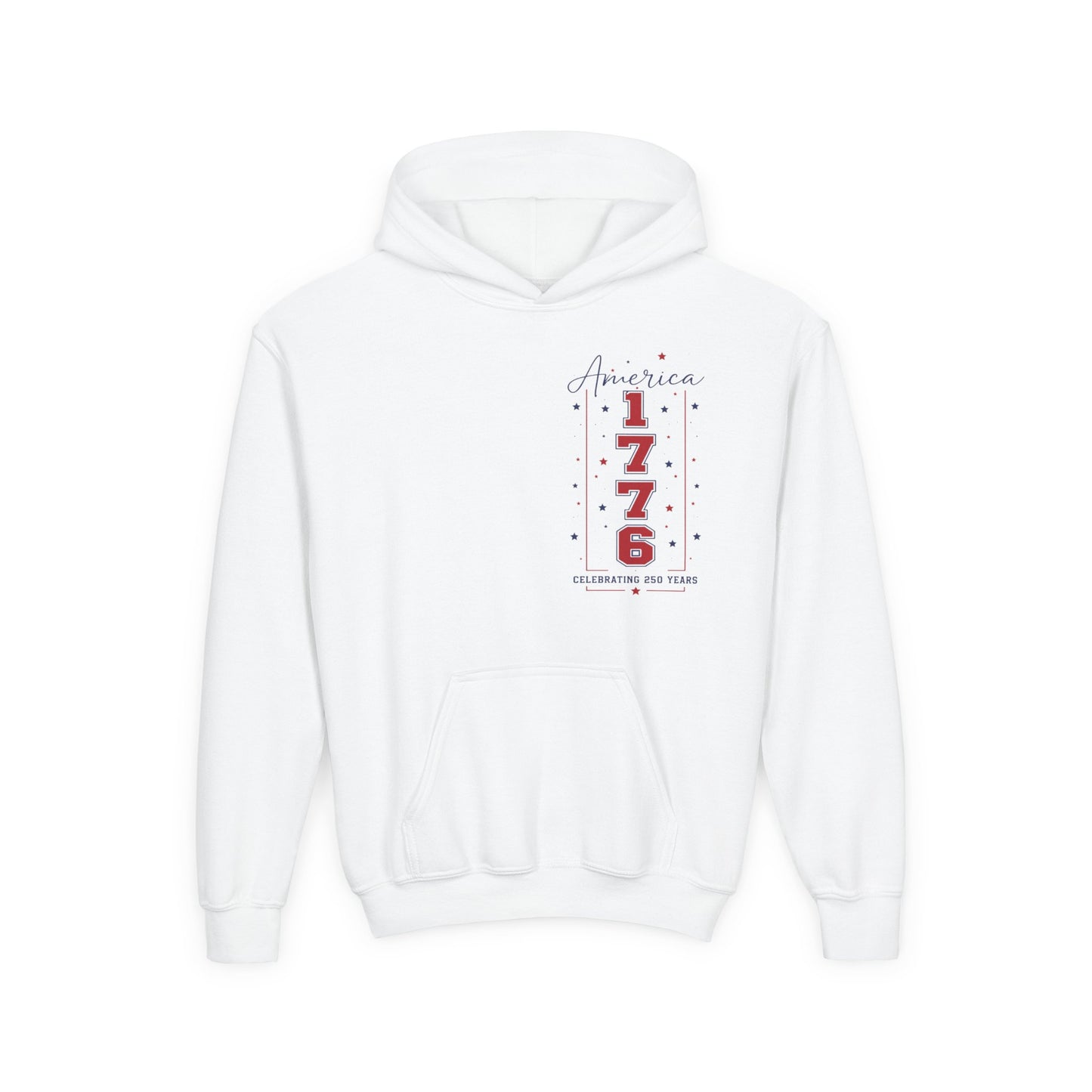 Youth Hoodie – 'America 1776' Patriotic Independence Day Pullover