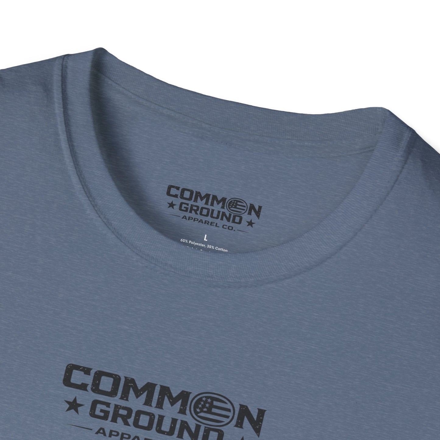 Common Ground Minimalist Logo T-Shirt — Unisex White Crewneck