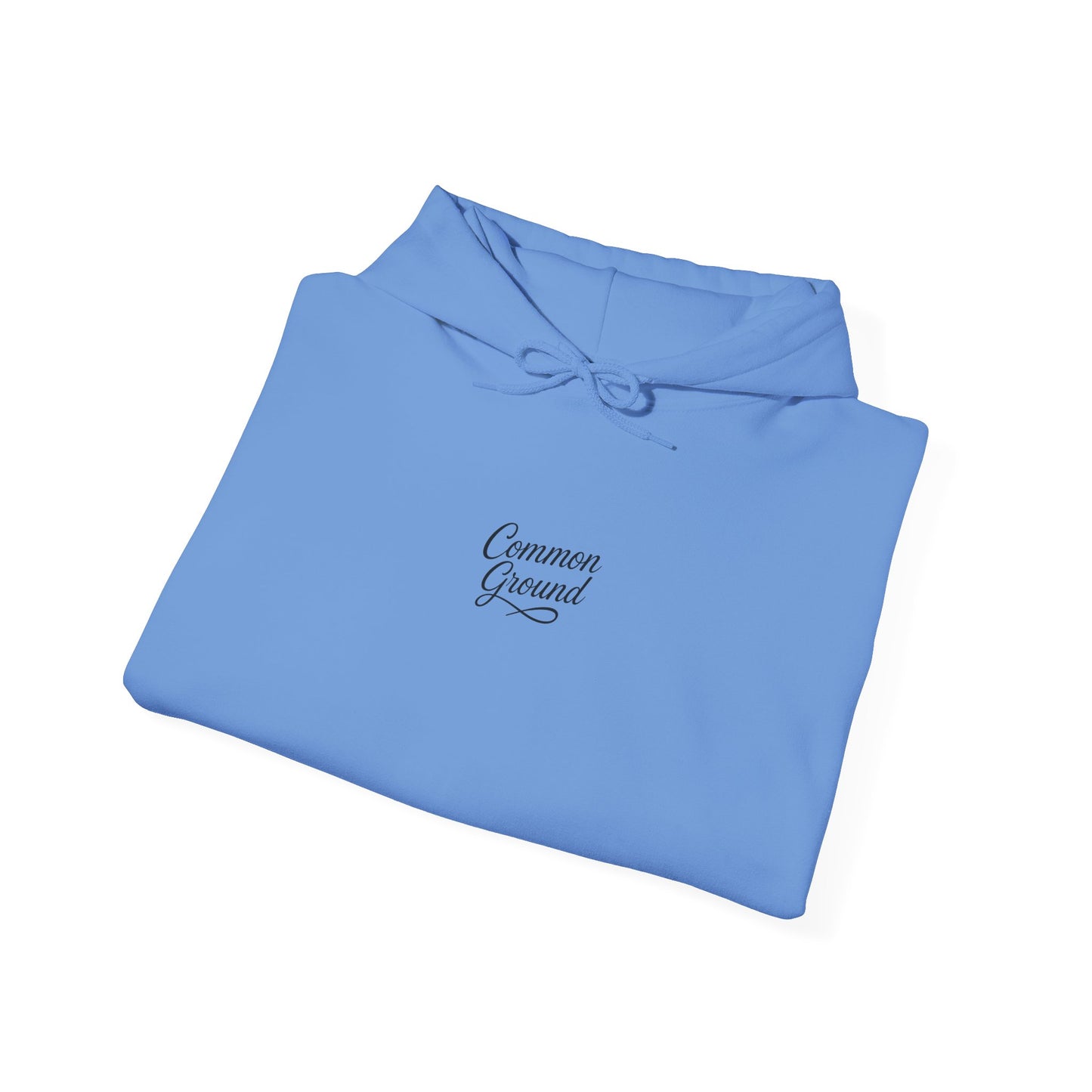 Common Ground Minimalist Logo Hoodie —  Pullover with Sleeve Emblem