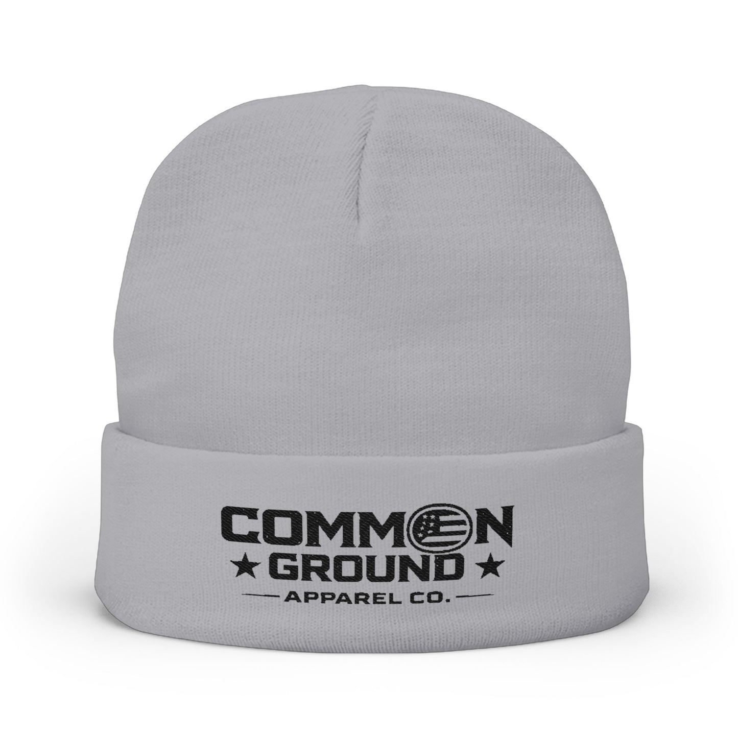 Embroidered 'Common Ground' Knit Beanie