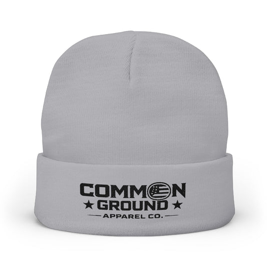 Embroidered 'Common Ground' Knit Beanie