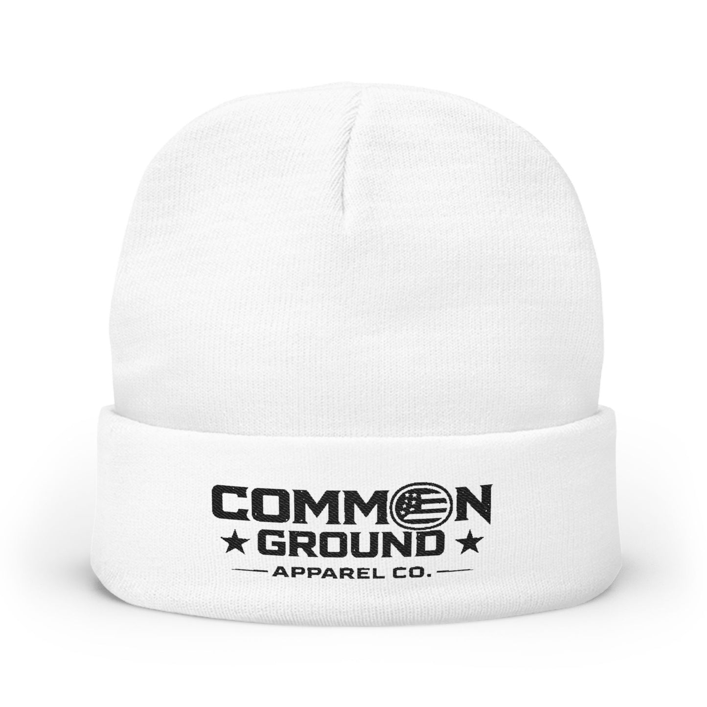 Embroidered 'Common Ground' Knit Beanie