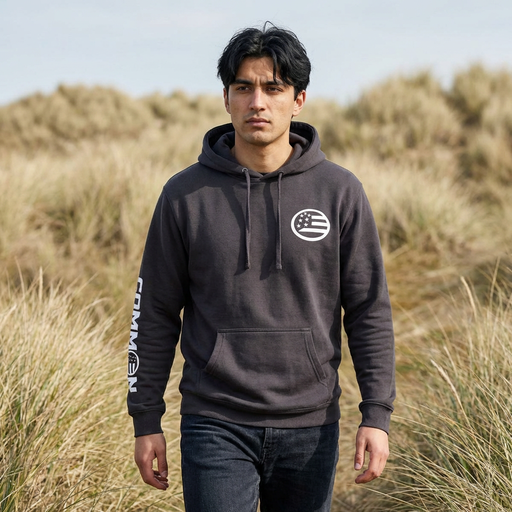 Ground Commando Hoodie — Tactical Flag Logo Pullover