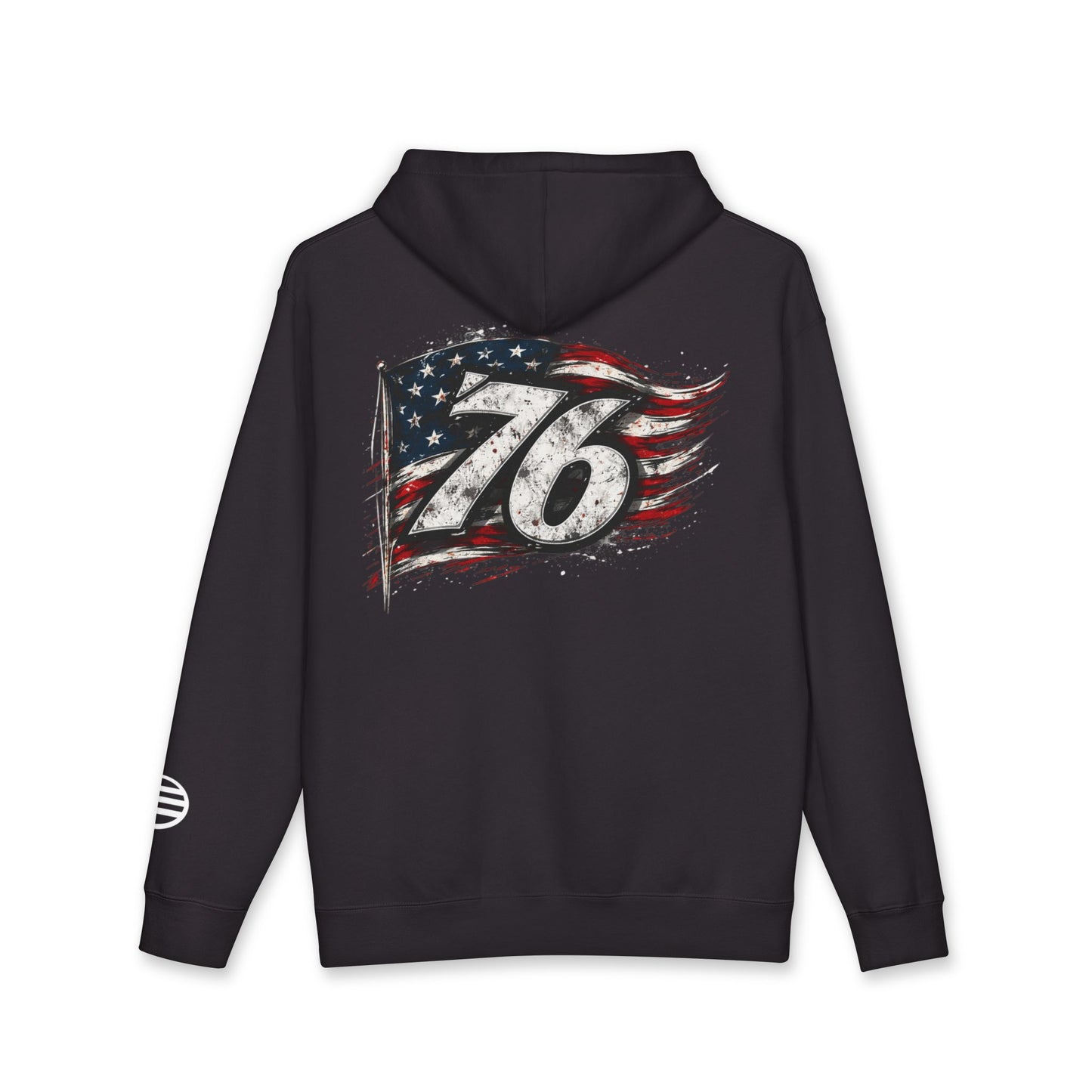 76 Flag Hoodie — Patriotic "76" American Flag Pullover