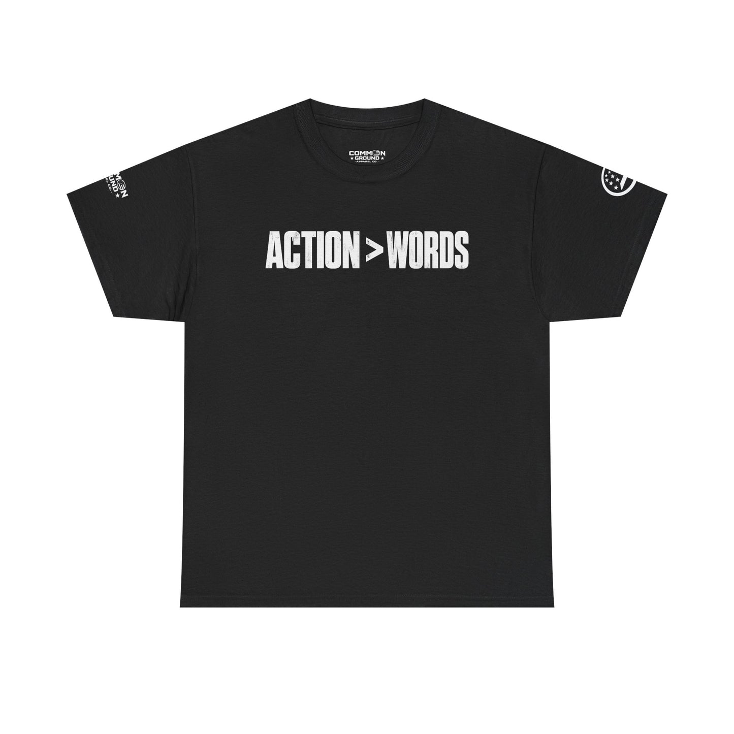 Action > Words Tee — Motivational Graphic T-Shirt