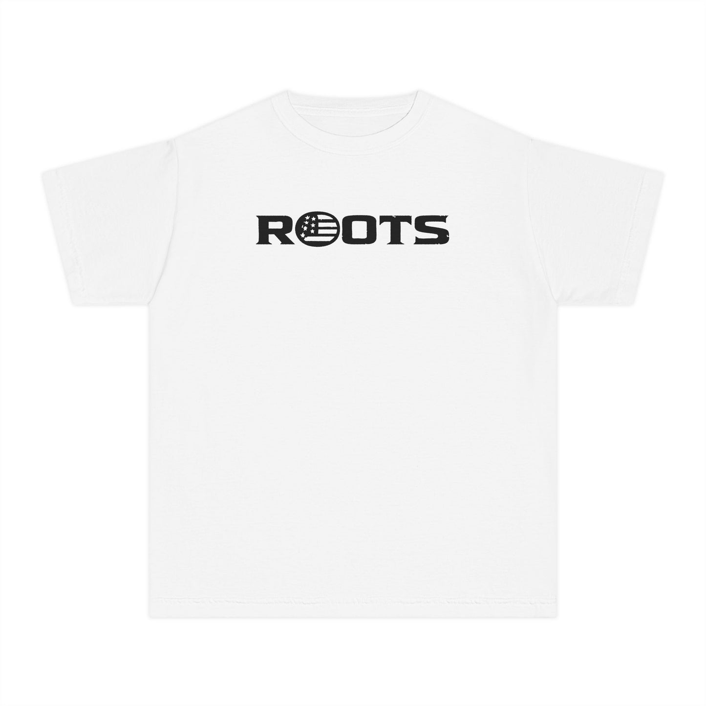Youth Tee — "ROOTS" Front + "Raised on Freedom" Back Patriotic Graphic