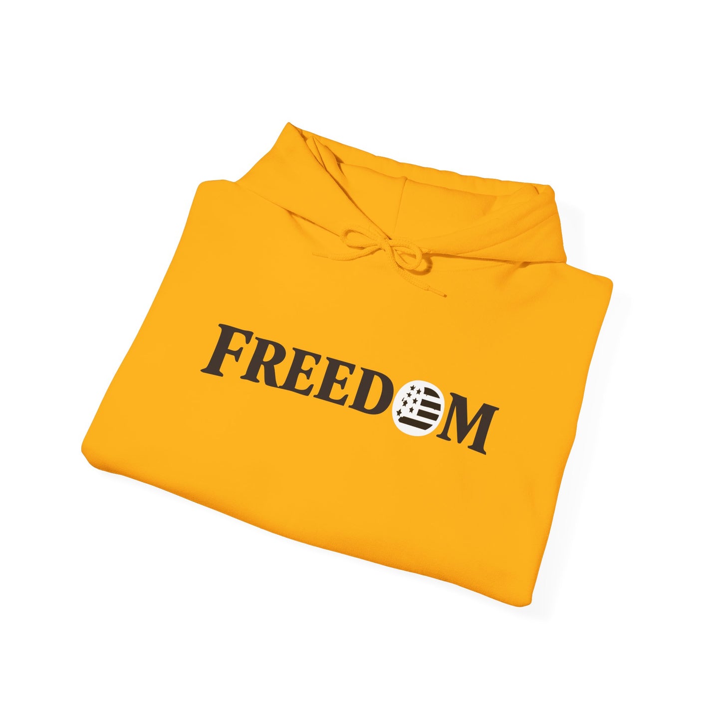 Freedom Logo Hoodie — Minimal Patriotic Graphic Pullover