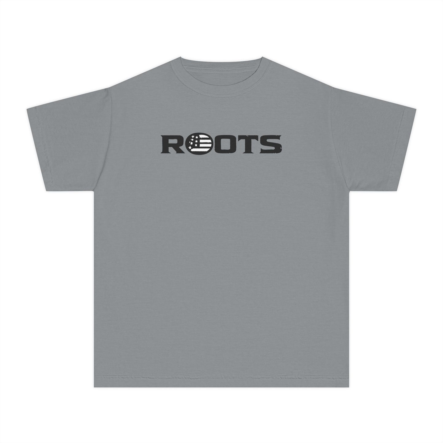Youth Tee — "ROOTS" Front + "Raised on Freedom" Back Patriotic Graphic