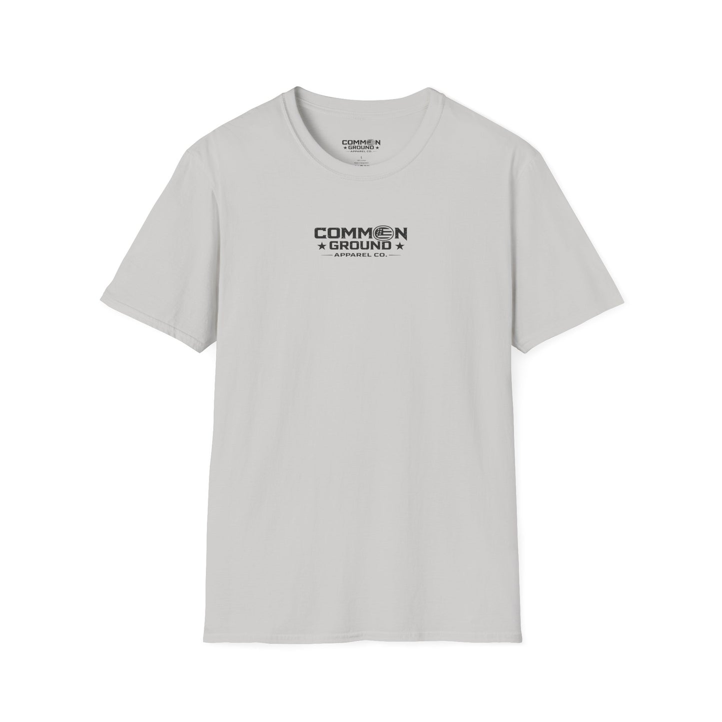 Common Ground Minimalist Logo T-Shirt — Unisex White Crewneck