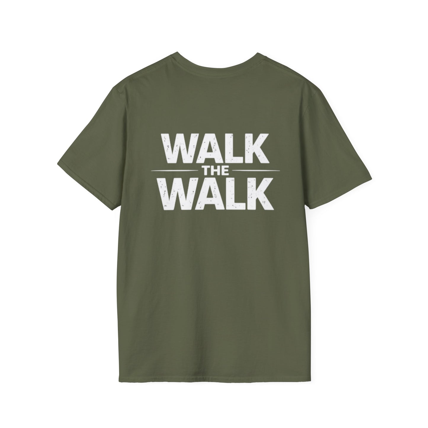 Walk The Walk T-Shirt — Motivational Graphic Tee with Badge Logo