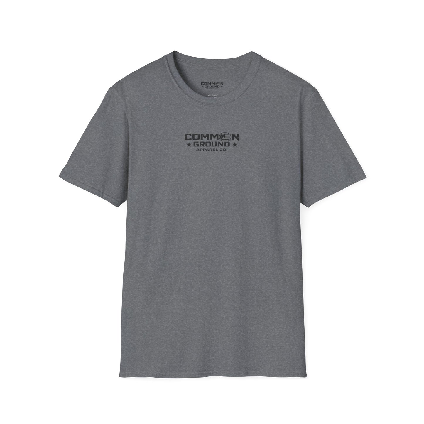 Common Ground Minimalist Logo T-Shirt — Unisex White Crewneck