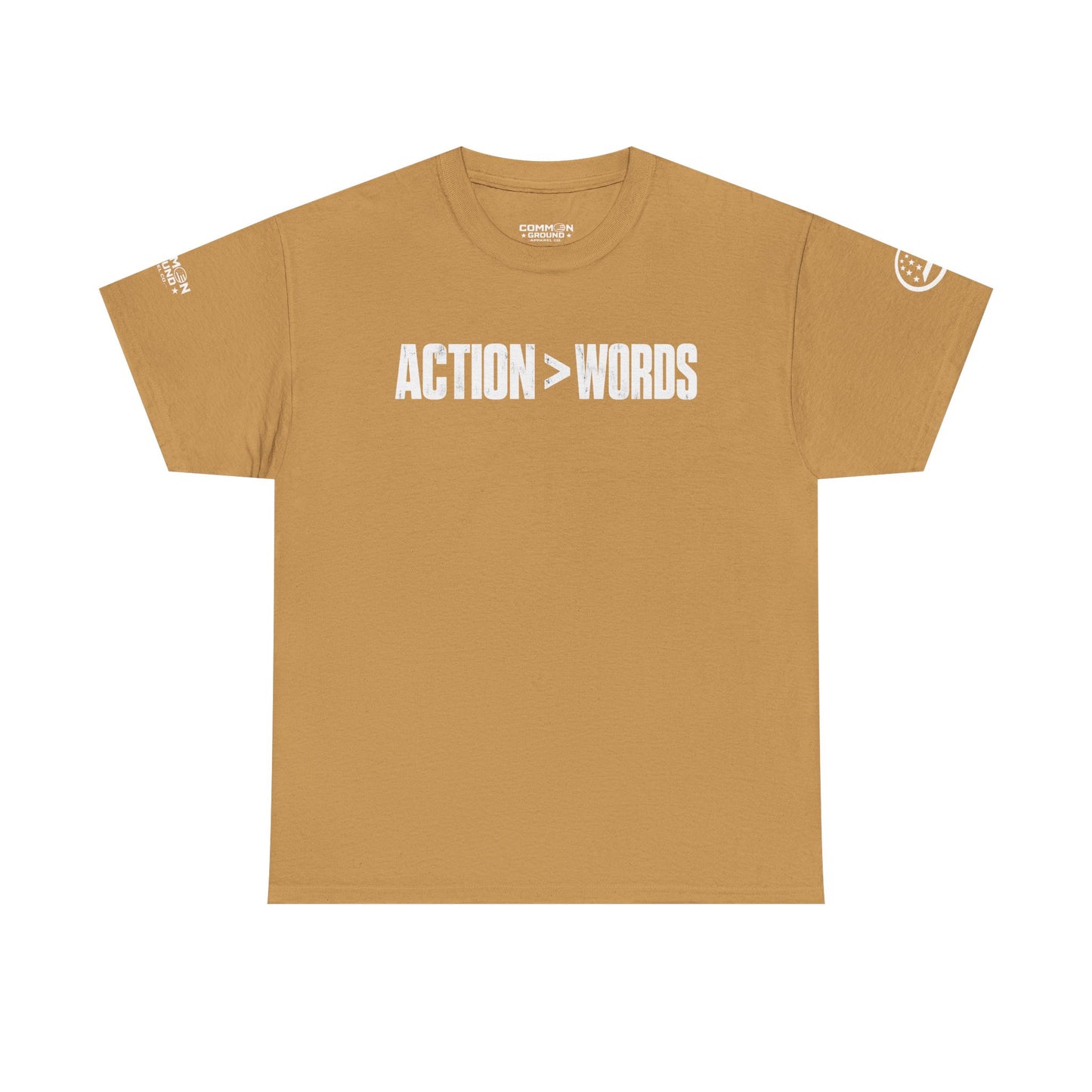 Action > Words Tee — Motivational Graphic T-Shirt