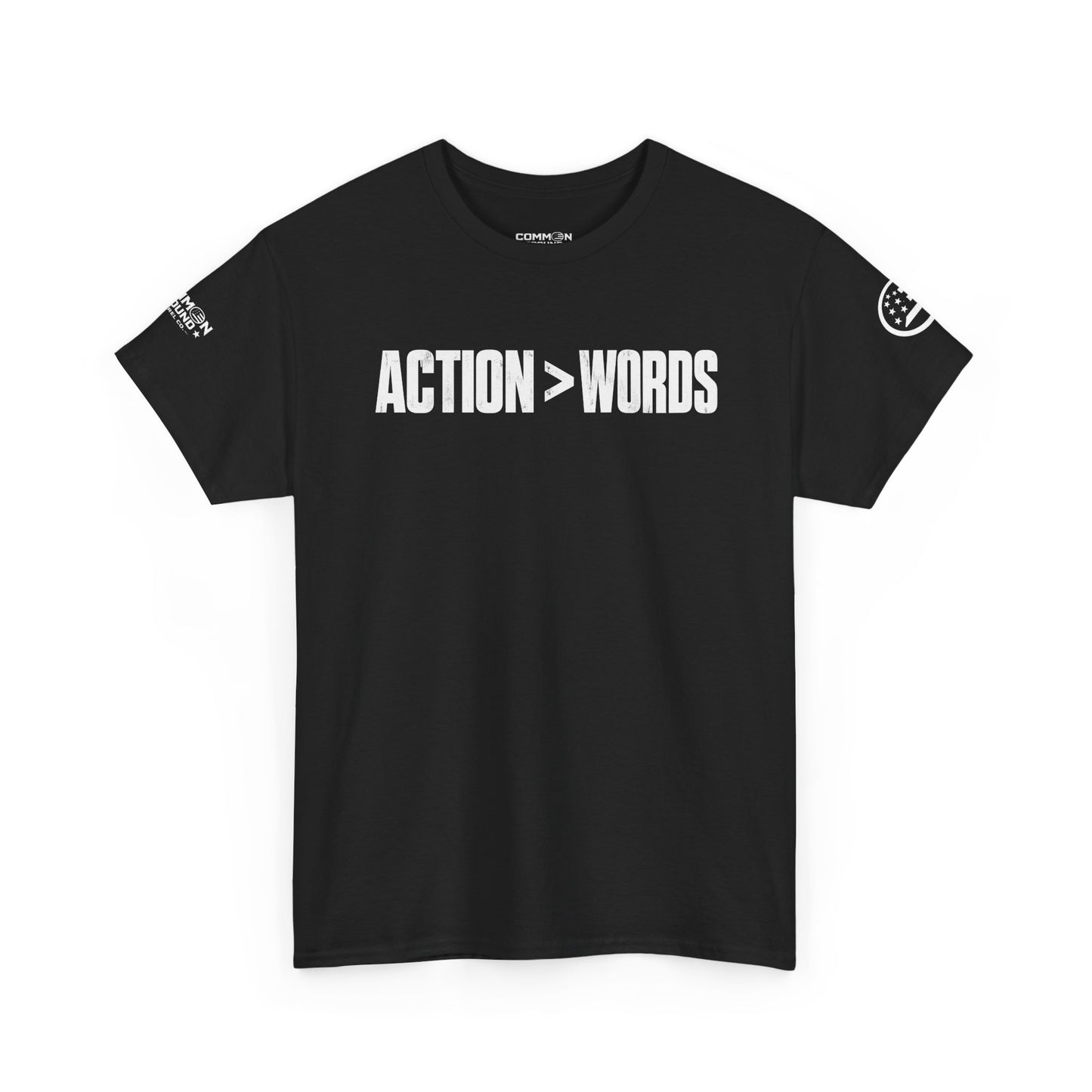 Action > Words Tee — Motivational Graphic T-Shirt