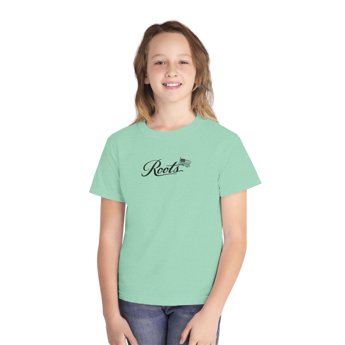 Youth Tee — "Roots" Script Logo Kids Shirt